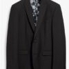 Black Slim Fit Two Button Suit Jacket - Image 2